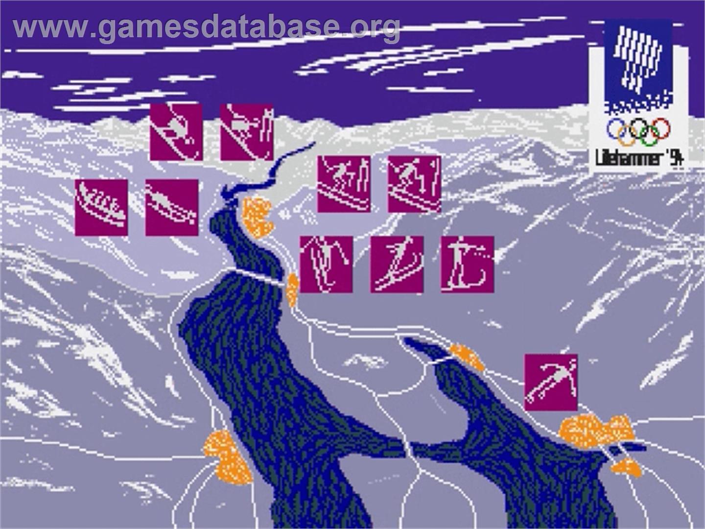 Winter Olympics: Lillehammer '94 - Sega Genesis - Artwork - Title Screen