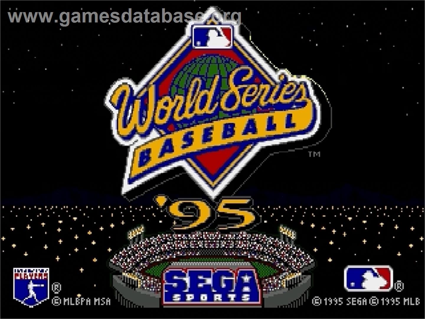 World Series Baseball '95 - Sega Genesis - Artwork - Title Screen