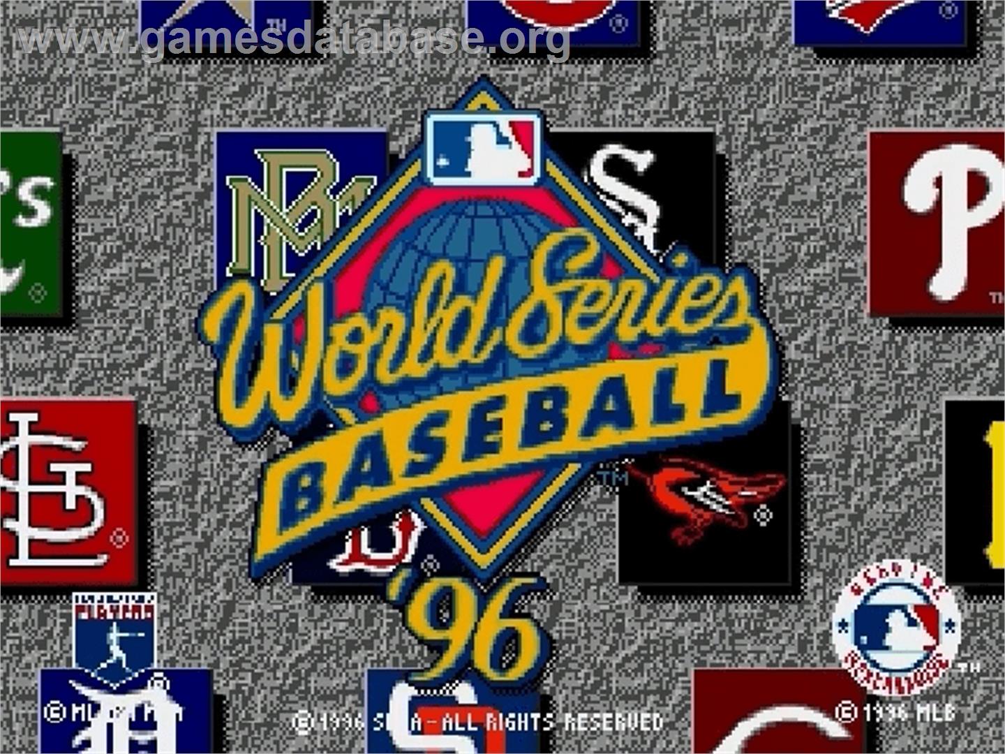 World Series Baseball '96 - Sega Genesis - Artwork - Title Screen