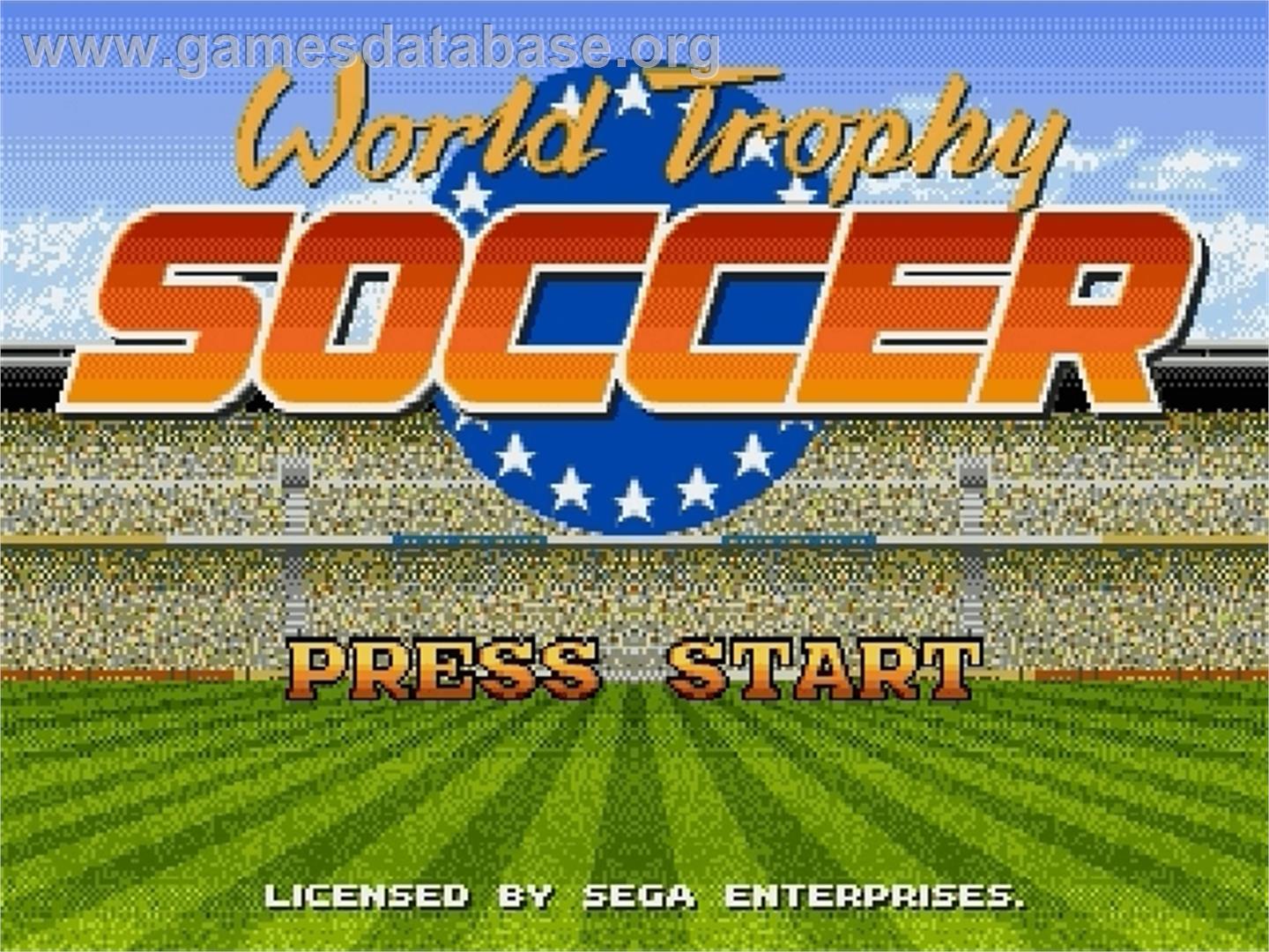 World Trophy Soccer - Sega Genesis - Artwork - Title Screen