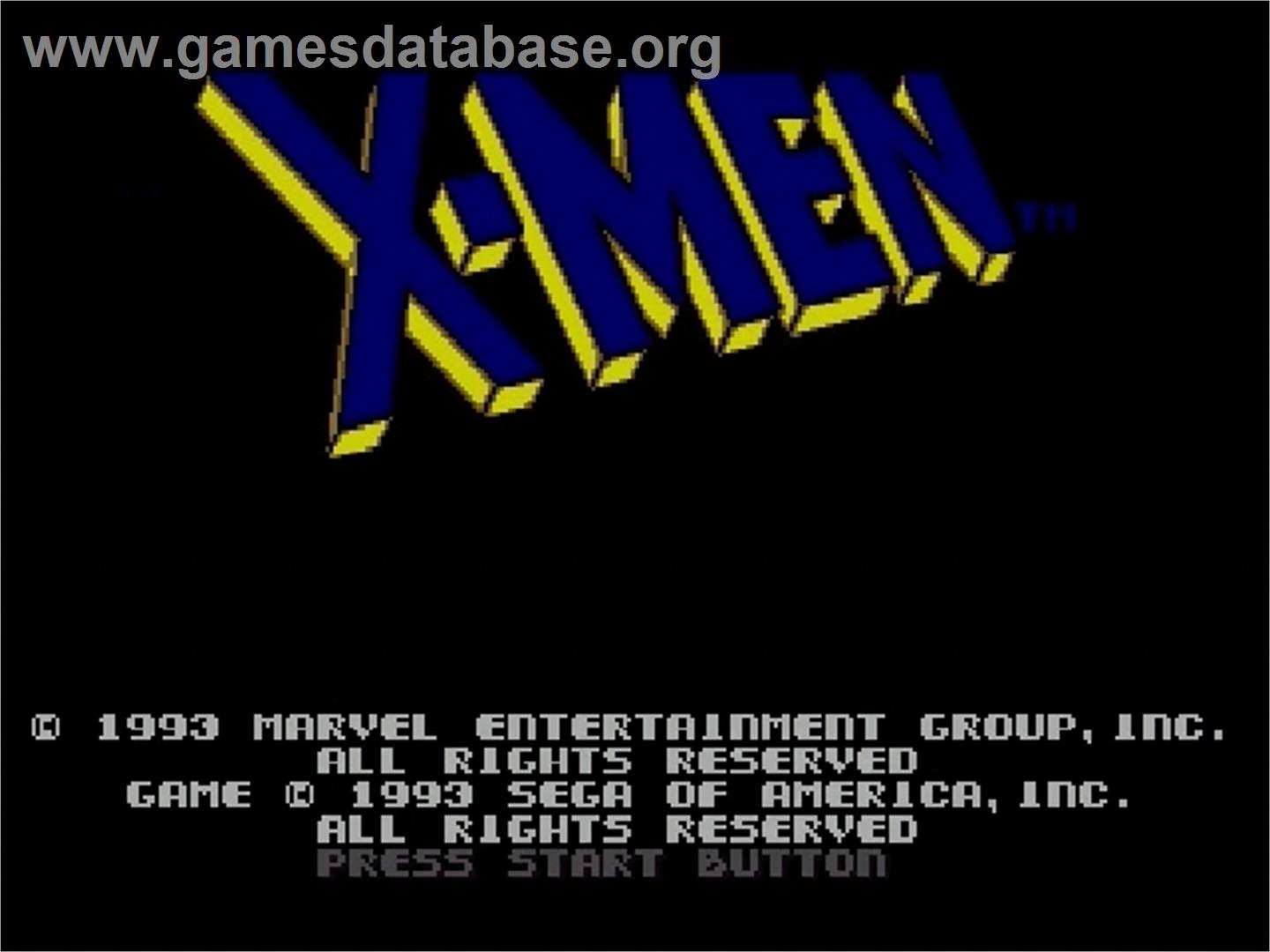 X-Men - Sega Genesis - Artwork - Title Screen