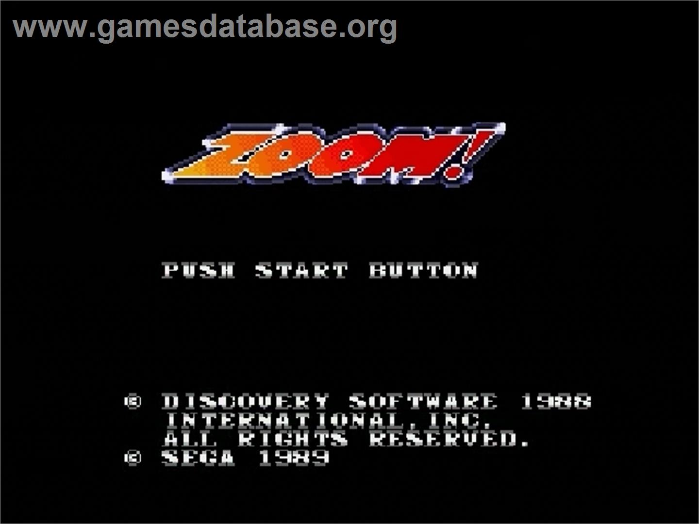 Zoom! - Sega Genesis - Artwork - Title Screen
