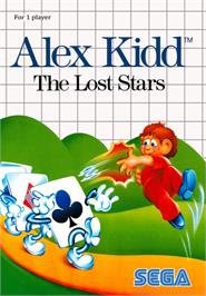 Box cover for Alex Kidd: The Lost Stars on the Sega Master System.