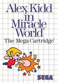 Box cover for Alex Kidd in Miracle World on the Sega Master System.