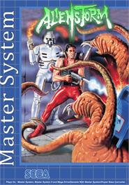 Box cover for Alien Storm on the Sega Master System.