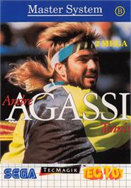 Box cover for Andre Agassi Tennis on the Sega Master System.