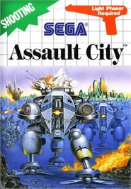 Box cover for Assault City on the Sega Master System.