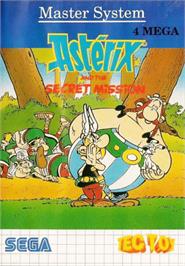 Box cover for Astérix and the Secret Mission on the Sega Master System.