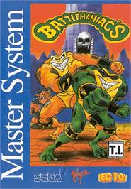 Box cover for Battle Toads in Battlemaniacs on the Sega Master System.