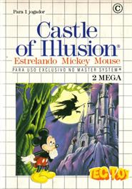 Box cover for Castle of Illusion starring Mickey Mouse on the Sega Master System.