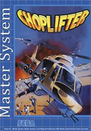 Box cover for Choplifter on the Sega Master System.