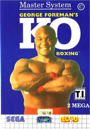 Box cover for George Foreman's KO Boxing on the Sega Master System.