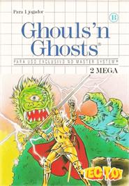 Box cover for Ghouls'n Ghosts on the Sega Master System.