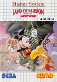 Box cover for Land of Illusion starring Mickey Mouse on the Sega Master System.