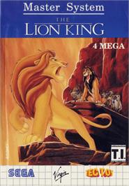 Box cover for Lion King on the Sega Master System.