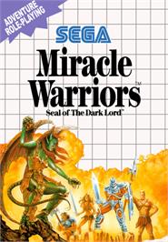 Box cover for Miracle Warriors: Seal of the Dark Lord on the Sega Master System.