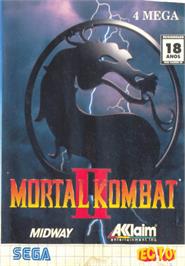 Box cover for Mortal Kombat II on the Sega Master System.