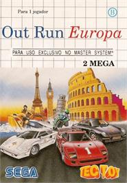 Box cover for Out Run Europa on the Sega Master System.