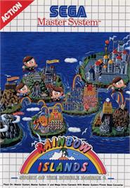 Box cover for Rainbow Islands: The Story of Bubble Bobble 2 on the Sega Master System.