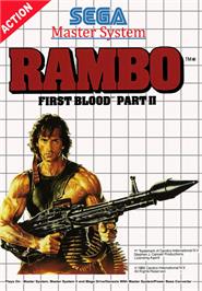 Box cover for Rambo: First Blood Part 2 on the Sega Master System.