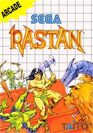 Box cover for Rastan on the Sega Master System.