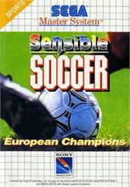 Box cover for Sensible Soccer: European Champions: 92/93 Edition on the Sega Master System.