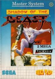 Box cover for Shadow of the Beast on the Sega Master System.