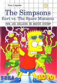 Box cover for Simpsons: Bart vs. the Space Mutants on the Sega Master System.