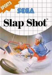 Box cover for Slap Shot on the Sega Master System.