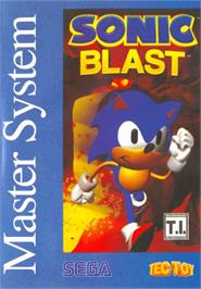 Box cover for Sonic Blast on the Sega Master System.