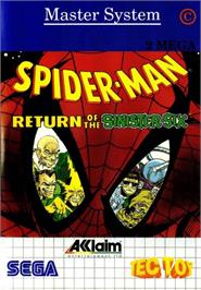 Box cover for Spider-Man: Return of the Sinister Six on the Sega Master System.