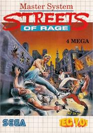 Box cover for Streets of Rage on the Sega Master System.