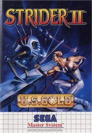 Box cover for Strider 2 on the Sega Master System.