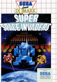 Box cover for Super Space Invaders on the Sega Master System.
