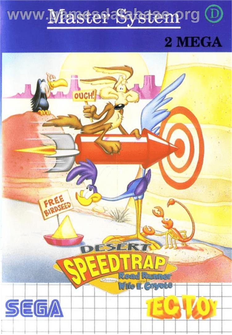 Desert Speedtrap starring Road Runner and Wile E. Coyote - Sega Master System - Artwork - Box