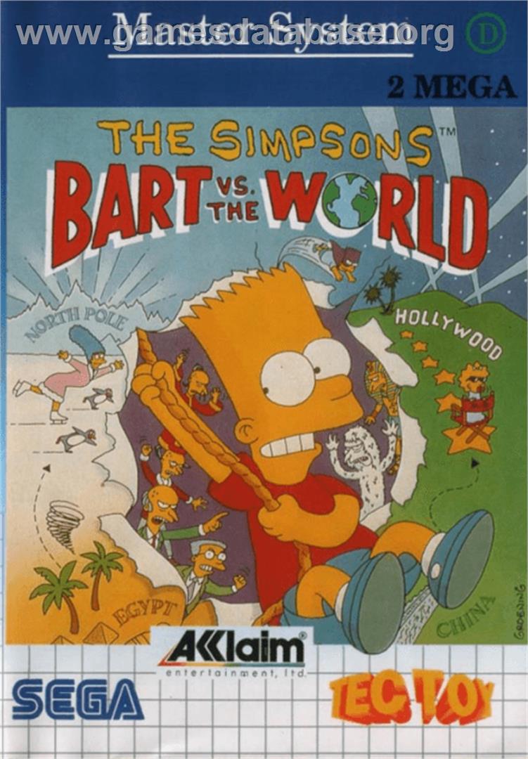 Simpsons: Bart vs. the World - Sega Master System - Artwork - Box