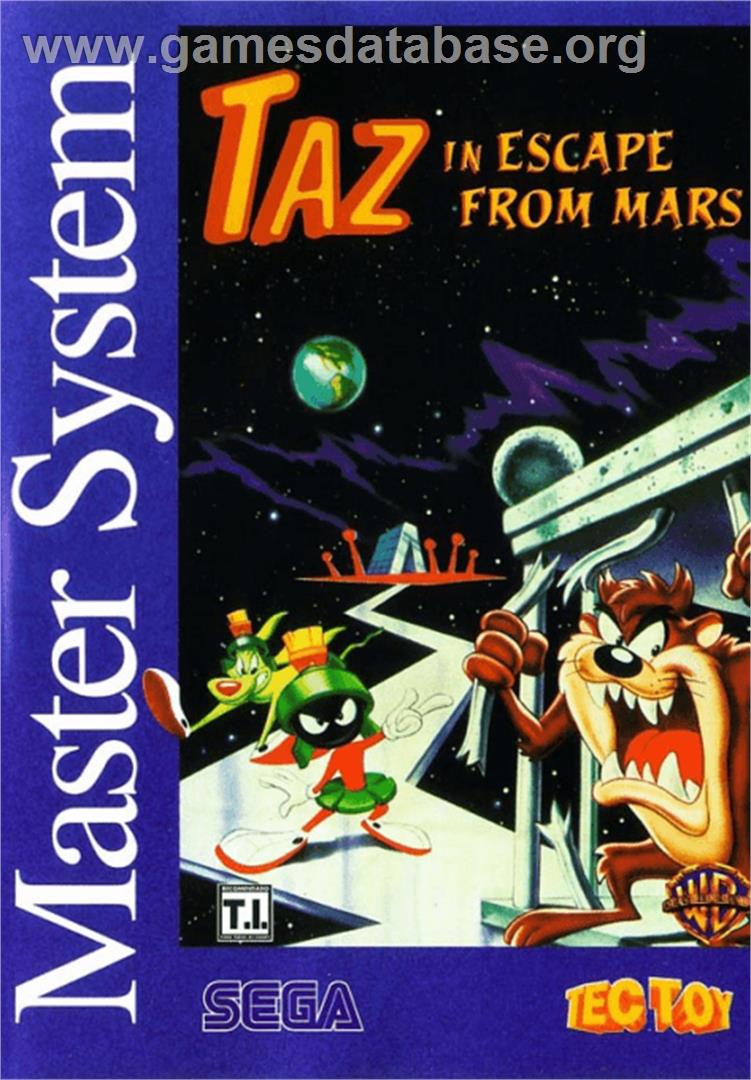 Taz in Escape from Mars - Sega Master System - Artwork - Box