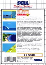 Box back cover for California Games 2 on the Sega Master System.