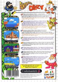 Box back cover for Fantastic Adventures of Dizzy on the Sega Master System.