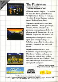 Box back cover for Flintstones on the Sega Master System.