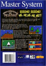 Box back cover for Férias Frustradas do Pica-Pau on the Sega Master System.
