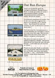 Box back cover for Out Run Europa on the Sega Master System.