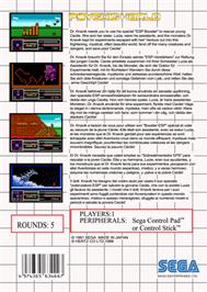 Box back cover for Psychic World on the Sega Master System.