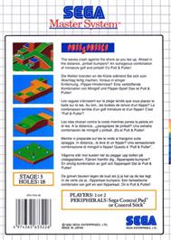 Box back cover for Putt & Putter on the Sega Master System.