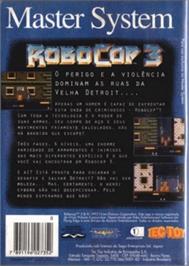 Box back cover for Robocop 3 on the Sega Master System.