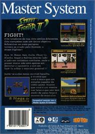Box back cover for Street Fighter II' - Champion Edition on the Sega Master System.