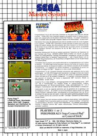 Box back cover for Super Smash T.V. on the Sega Master System.