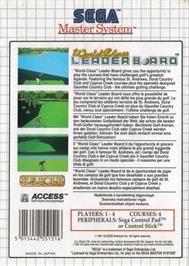 Box back cover for World Class Leaderboard on the Sega Master System.