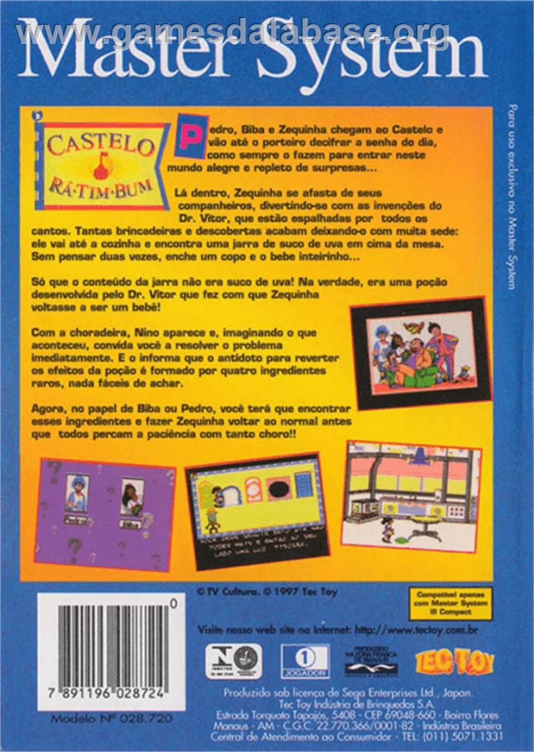 Castelo Rá-Tim-Bum - Sega Master System - Artwork - Box Back