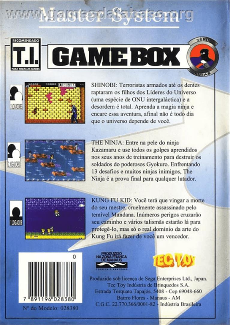 Game Box Série Lutas - Sega Master System - Artwork - Box Back